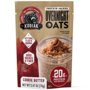 Kodiak Protein-Packed Cookie Butter Overnight Oats