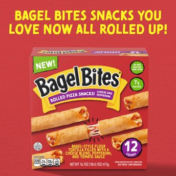Bagel Bites Cheese & Pepperoni Rolled Pizza Snacks, 12 ct