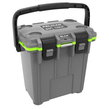 Pelican Elite Cooler - Grey & Green, 20 qt