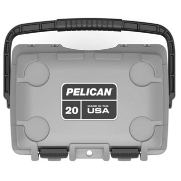 Pelican Elite Cooler - Grey & Green, 20 qt