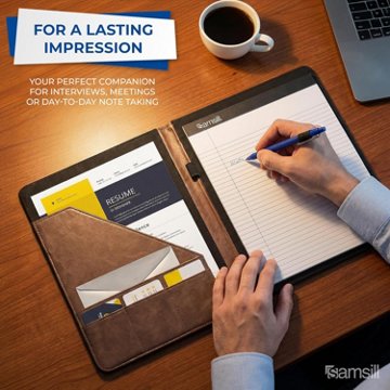 Samsill Two-Tone Brown Padfolio