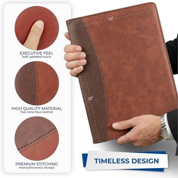 Samsill Two-Tone Brown Padfolio