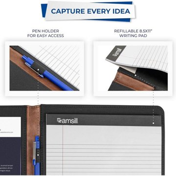 Samsill Two-Tone Brown Padfolio
