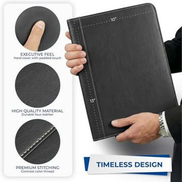 Samsill Black Padfolio