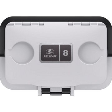 Pelican Cooler - White & Grey, 8 qt