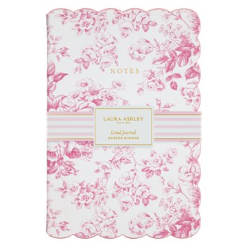 Eccolo Pink Toile Garden Blooms Scalloped Journal, 6'' x 8''