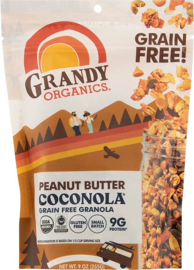 Grandy Organics Grain Free Peanut Butter Coconola, 9 oz | Central ...