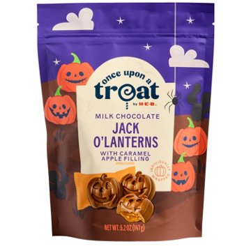 Once Upon a Treat by H-E-B Milk Chocolate Jack O' Lantern with Caramel Apple Filling
