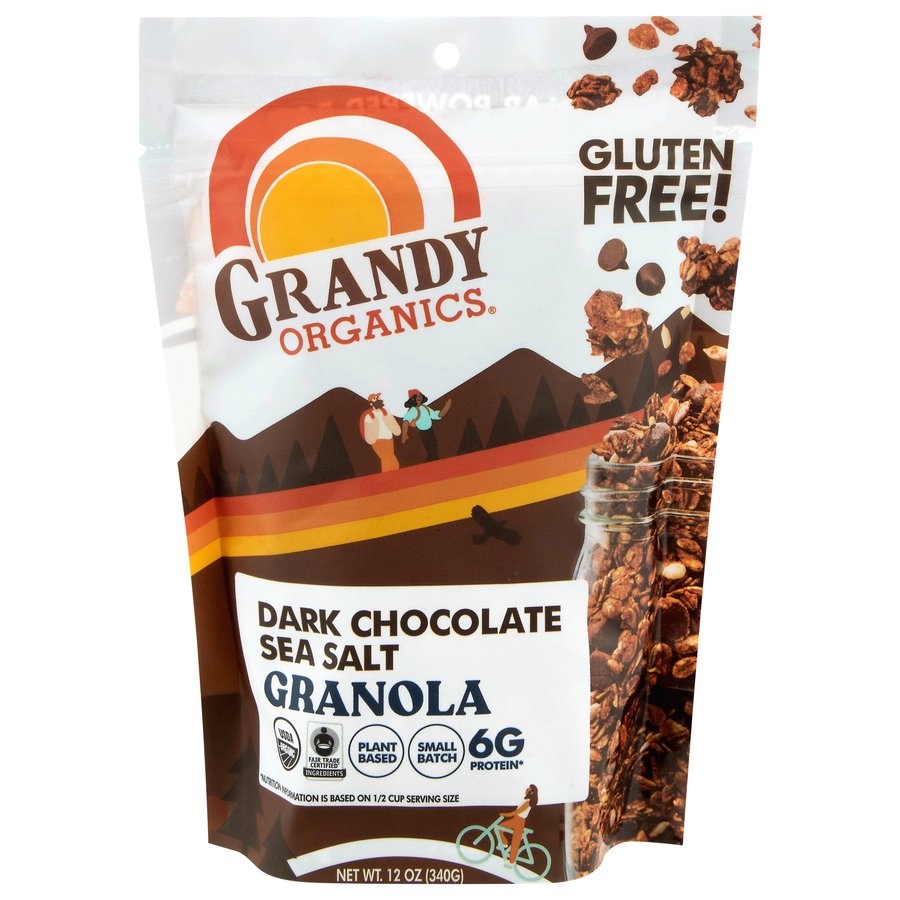 Grandy Organics Dark Chocolate Sea Salt Granola, 12 oz | Central Market ...