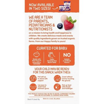 Happy Baby Organics Yogis Variety Pack - Mixed Berry & Strawberry