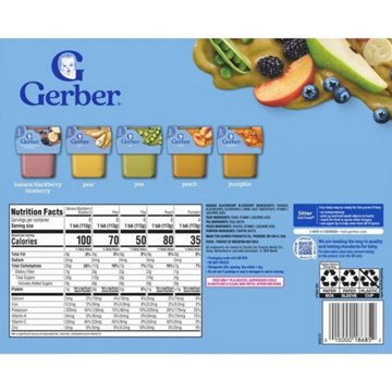 Gerber Farmers' Market Favorites Baby Food Variety Pack, 8 oz Tubs, 2 pk