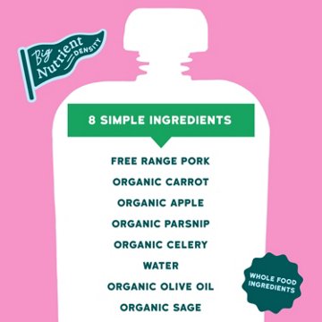 Serenity Kids Organic Baby Food Pouch - Pork & Apple