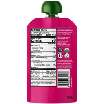 Yumi Organic Smoothie Pouch with Protein - Apple Banana & Dragon Fruit
