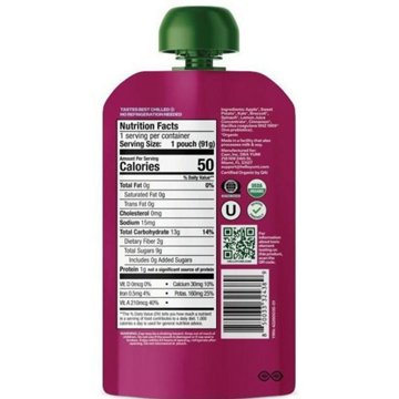Yumi Organic Smoothie + Probitotics Pouch - Cinnamon Apple & Sweet Potato