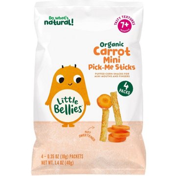 Little Bellies Organic Mini Pick-Me Sticks Baby Snack - Carrot