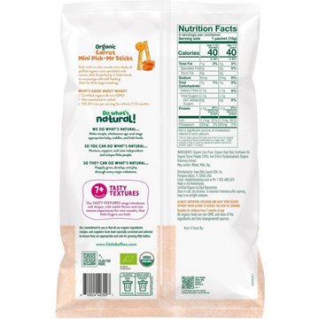 Little Bellies Organic Mini Pick-Me Sticks Baby Snack - Carrot