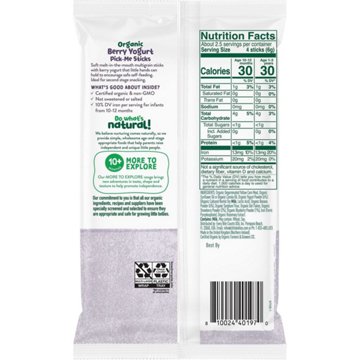 Little Bellies Organic Pick Me Sticks - Berry Yogurt