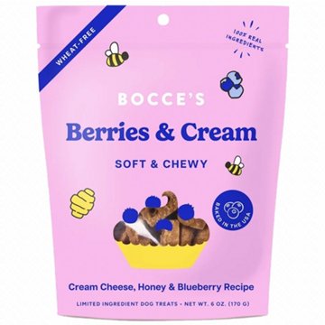 Bocce's Soft & Chewy Dog Treats - Berries And Cream, 6 oz