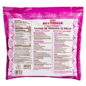 H-E-B Mi Tienda Frozen Fully Cooked Seasoned Chicken Breast for Fajitas, 26 oz