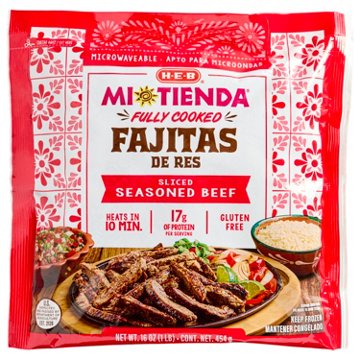 H-E-B Mi Tienda Frozen Fully Cooked Sliced Beef Fajitas