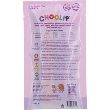 Choolip Squeeze Vita Stick Vitamin Infused Treats for Cats & Dogs - Variety, 4 ct