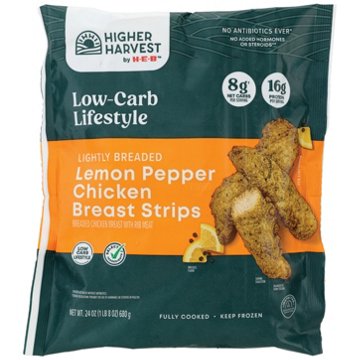 Higher Harvest by H-E-B Fully Cooked Lightly Breaded Chicken Strips - Lemon Pepper