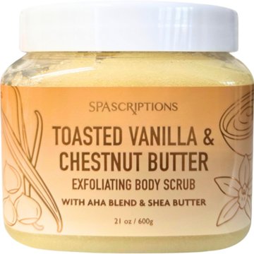 Spascriptions Exfoliating Sugar Scrub - Toasted Vanilla & Chestnut Butter, 21 oz