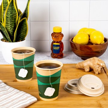 Hom Works Compost 12 oz Hot Cups, 12 ct