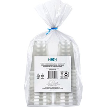 Hom Works 16 oz Cups With Sip Lids, 25 ct