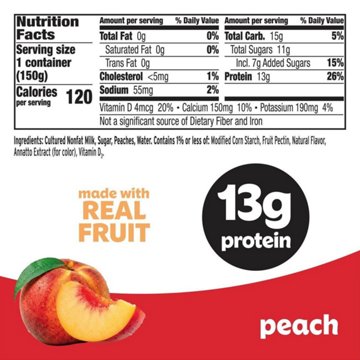 Yoplait Protein Yogurt - Peach