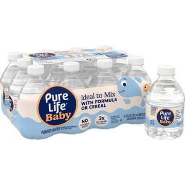Pure Life Baby Purified Water, 8 oz Bottles, 12 ct