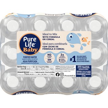 Pure Life Baby Purified Water, 8 oz Bottles