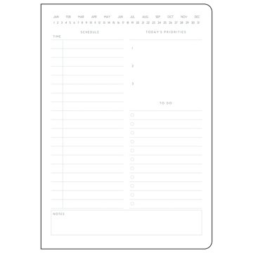 Top Flight Daily Planner Brown Leatherette