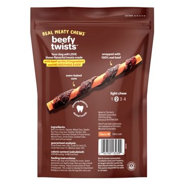 Hartz Oinkies Beefy Twists Dog Chew Treats, 14 ct