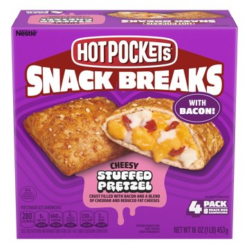 Hot Pockets Snack Breaks Cheesy Stuffed Pretzel Snack-Size Sandwiches