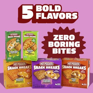 Hot Pockets Snack Breaks Cheesy Stuffed Pretzel Snack-Size Sandwiches
