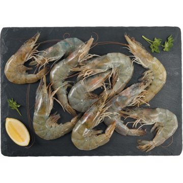H-E-B Fish Market Head-On Tail-On Raw White Shrimp, 5 - 9 ct/lb, lb