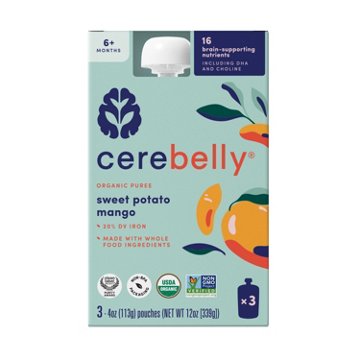 Cerebelly Organic Puree Baby Food Pouch - Sweet Potato Mango, 4 oz