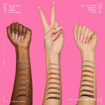 NYX Fluff & Snatch Brow Powder Pen - Black