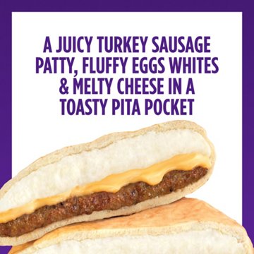 Sandwich Bros. Turkey Sausage, Egg White & Cheese Frozen Breakfast Sandwiches, 4 ct