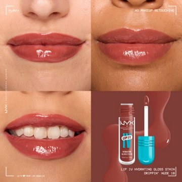 NYX Lip I.V. Hydrating Gloss Stain - Drippin' Nude