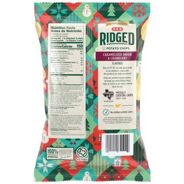 H-E-B Ridged Potato Chips - Caramelized Onion & Cranberry