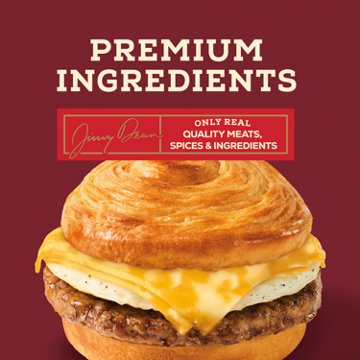 Jimmy Dean Sausage Spiral Croissant 25g Protein Breakfast Sandwiches, 2 ct