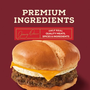 Jimmy Dean Breakfast Burger Brioche 25g Protein Frozen Sandwiches, 2 ct