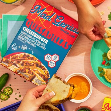 Mad Genius Snack Lab Cheeseburger Quesadillas