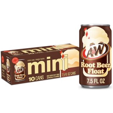 A&W Root Beer Float Soda 10 pk Mini Cans