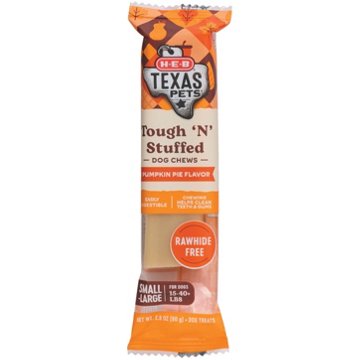 H-E-B Tough 'N' Stuffed Dog Chews - Pumpkin Pie, 2.8 oz