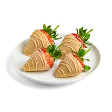 H-E-B Bakery Gourmet Chocolate-Dipped Strawberries - Biscoff Drizzle, 4 ct