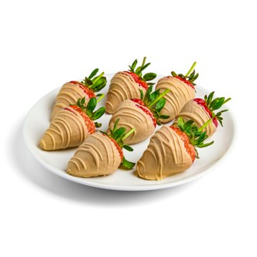 H-E-B Bakery Gourmet Chocolate-Dipped Strawberries - Biscoff Drizzle, 8 ct