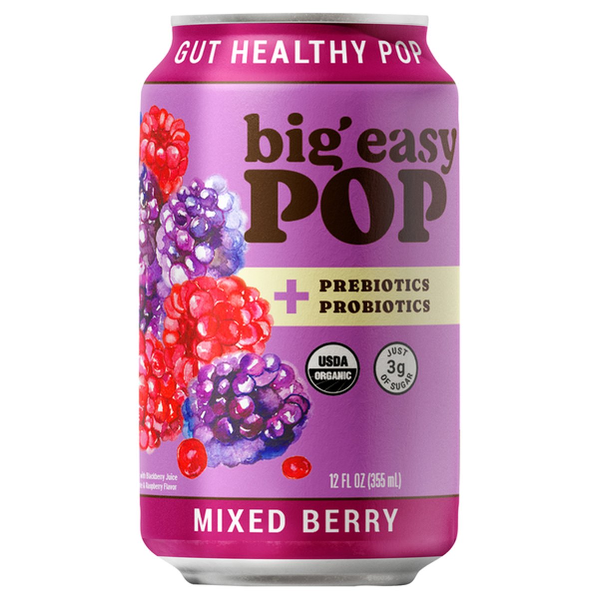 Big Easy Prebiotics + Probiotics Pop - Mixed Berry, 12 oz | Central ...